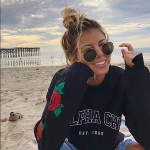 Alpha Phi Roses Sweater